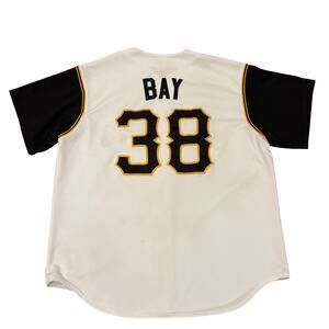 Vtg Majestic Pittsburgh Pirates Jason Bay #38 Baseball Jersey Men 2XL White READ